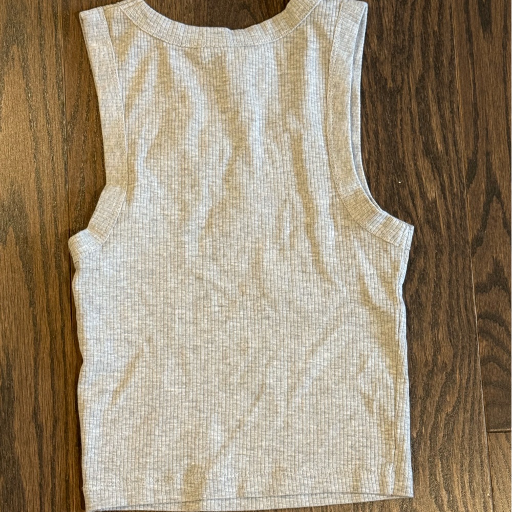 Glassons Light Gray Ribbed Cropped Tank - Picture 4 of 4